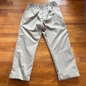 Habands Ice House Flannel Lined Slacks Mens Sz 36 S Brown Tan Beige 30x26